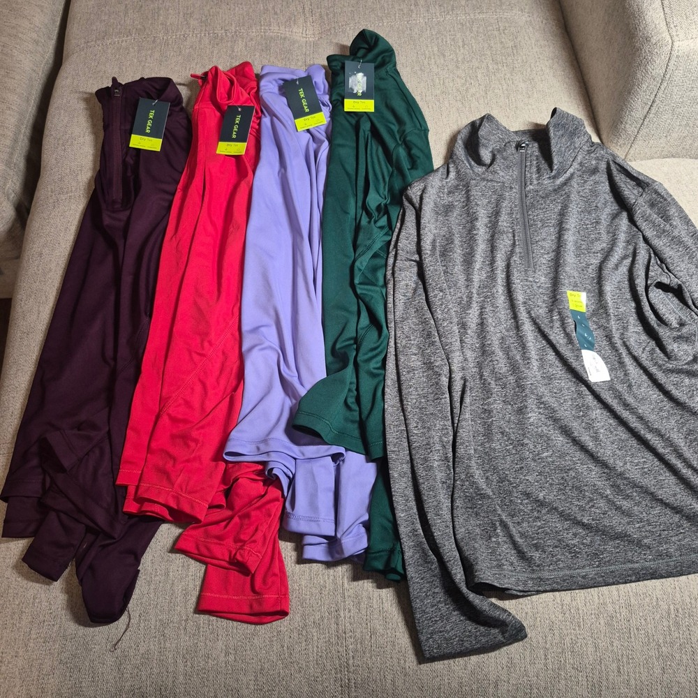 Lot 5 Tek Gear Performance 1/4 zip size L